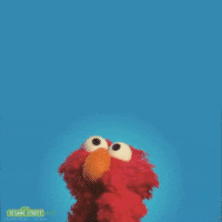 Elmo Vila Sésamo pensativo